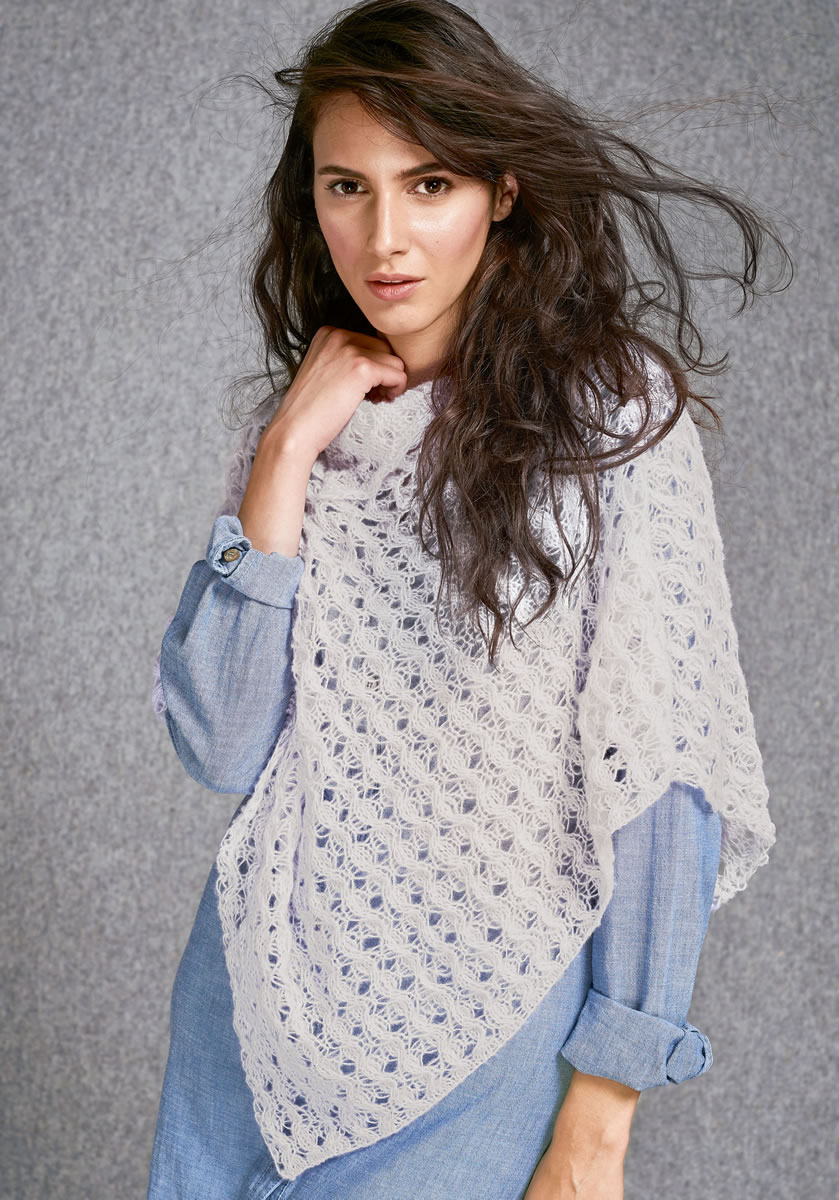 Lana Grossa PONCHO Alpaca 400 | LACE No. 6 - English Edition - Design ...